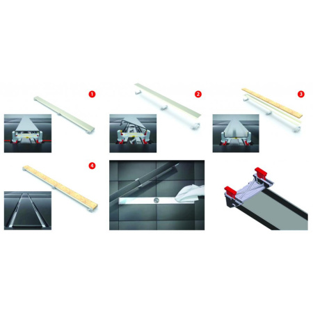 Душевой лоток Berges Wasserhaus C1 Norma 500 (в пол) 095036 черный матовый